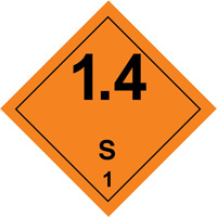 Hazardous Material Handling Labels, 4" L x 4" W, Black on Orange SGQ529 | Stewart Safety Service Ltd.
