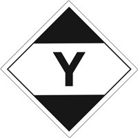 "Y" Limited Quantity Air Shipping Labels, 4" L x 4" W, Black on White SGQ531 | Stewart Safety Service Ltd.