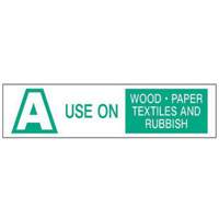 "A Use on Wood Paper Textiles and Rubbish" Labels, 6" L x 1-1/2" W, Green on White SY238 | Stewart Safety Service Ltd.