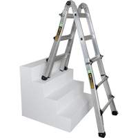 Telescoping Multi-Position Ladder, 2.916' - 9.75', Aluminum, 300 lbs., CSA Grade 1A VD689 | Stewart Safety Service Ltd.