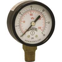 Economy Pressure Gauge, 2" , 0 - 30 psi, Bottom Mount, Analogue YB874 | Stewart Safety Service Ltd.
