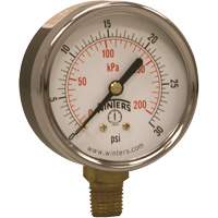 Economy Pressure Gauge, 2-1/2" , 0 - 30 psi, Bottom Mount, Analogue YB880 | Stewart Safety Service Ltd.