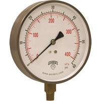 Contractor Pressure Gauge, 4-1/2" , 0 - 60 psi, Bottom Mount, Analogue YB899 | Stewart Safety Service Ltd.