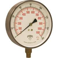 Contractor Pressure Gauge, 4-1/2" , 0 - 160 psi, Bottom Mount, Analogue YB901 | Stewart Safety Service Ltd.