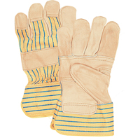 Fitters Patch Palm Gloves, Large, Grain Cowhide Palm, Cotton Inner Lining YC386R | Stewart Safety Service Ltd.